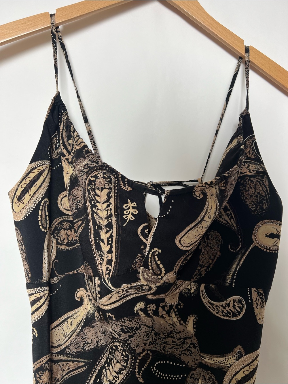 Vintage 90s Express World Brand Paisley Babydoll Slip Dress 9/10 - Picture 5 of 10
